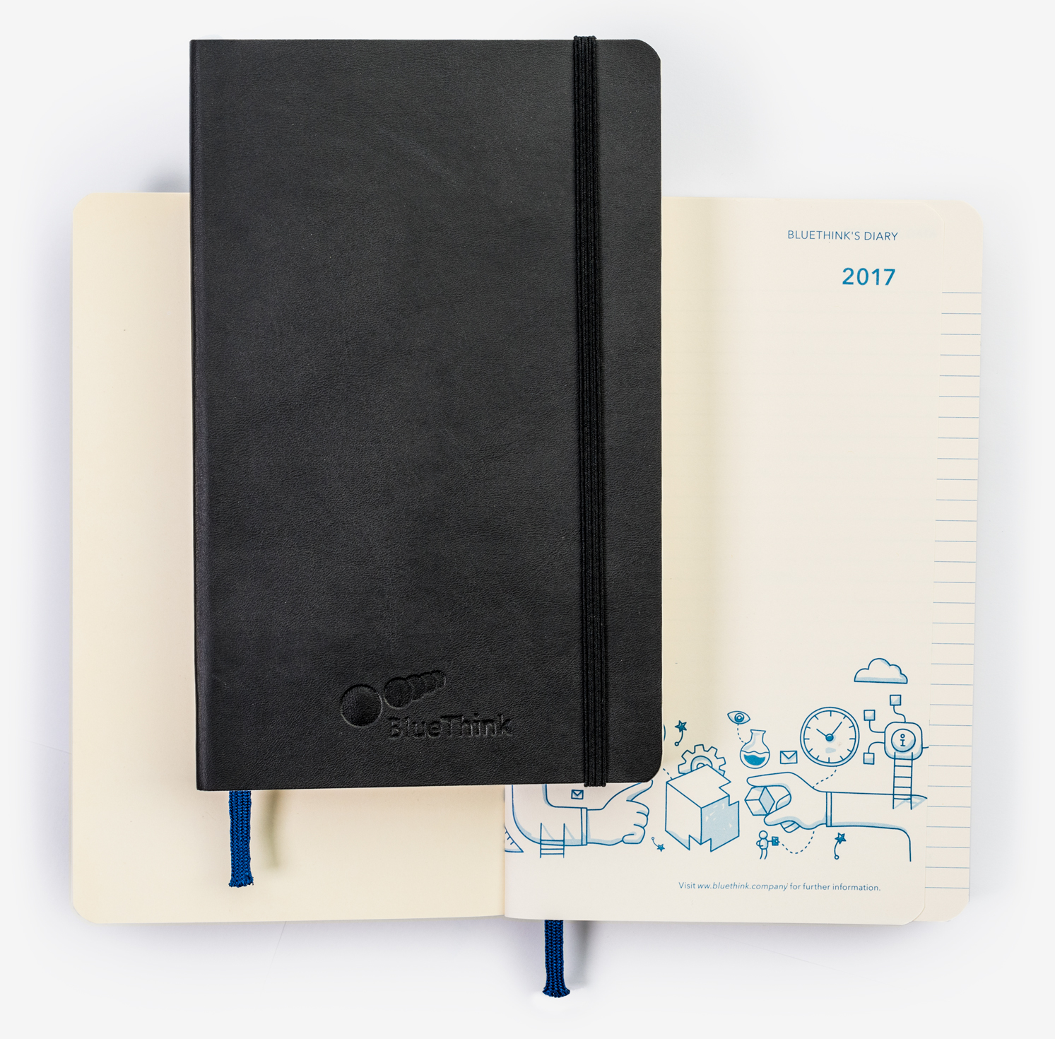 Custom-diary-inside-page Vegan leather diary cover with debossing and inside custom printed pages