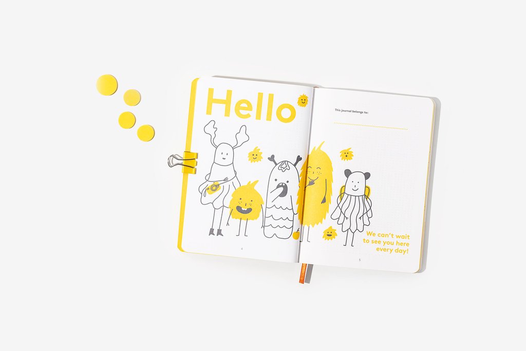 Custom printed journal for HappySelf by Bookblock