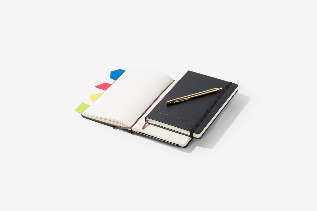 Set of two classic black Moleskine with logo debossed on front cover