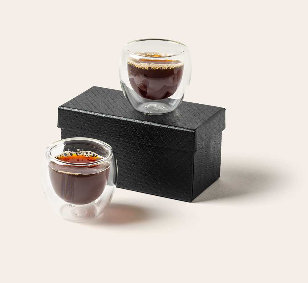 2-Piece Glass Espresso Cup Set