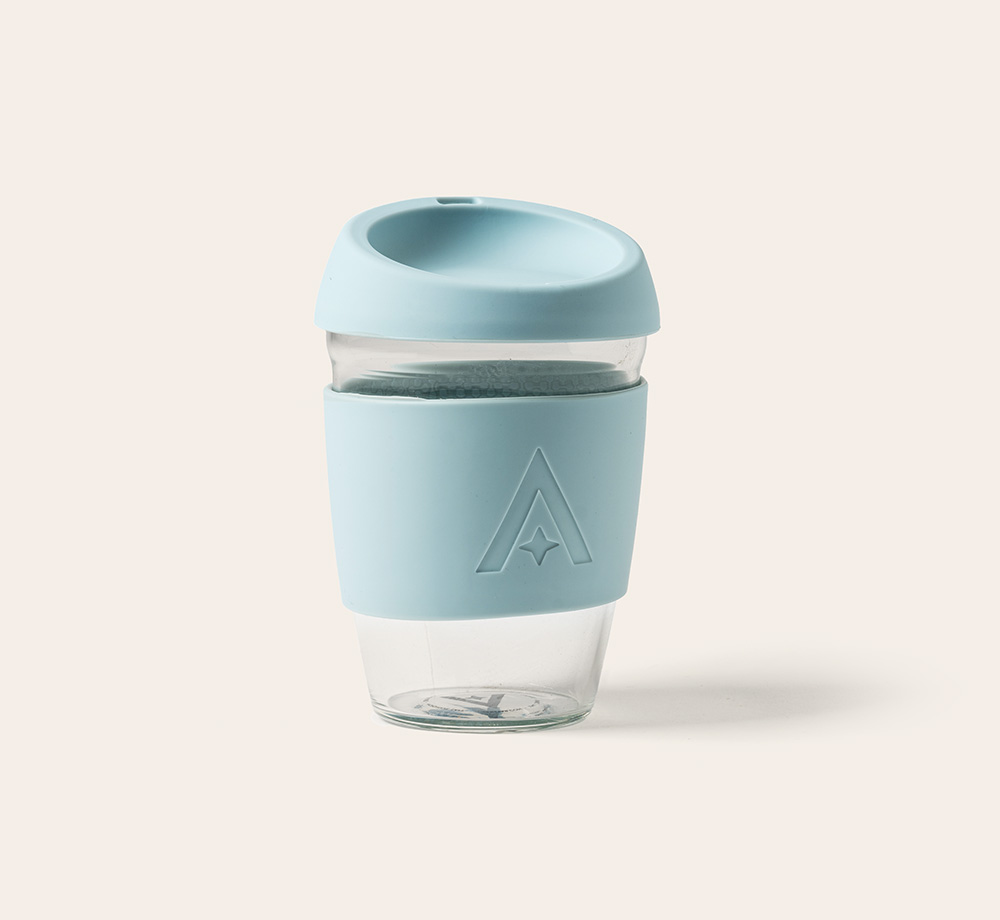 Reusable Glass Travel Cup