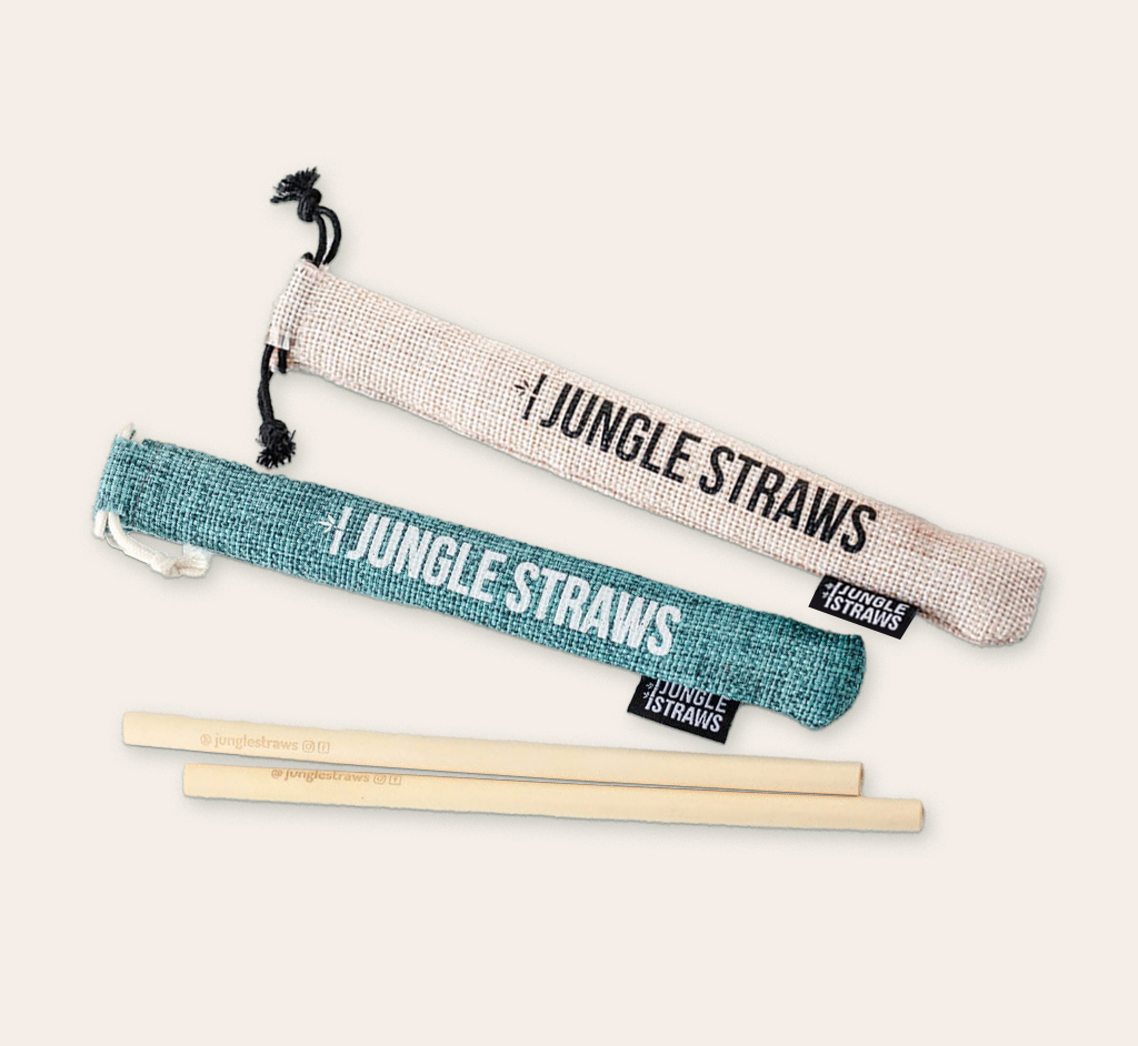 Reusable Bamboo Straws with Jute Pouch