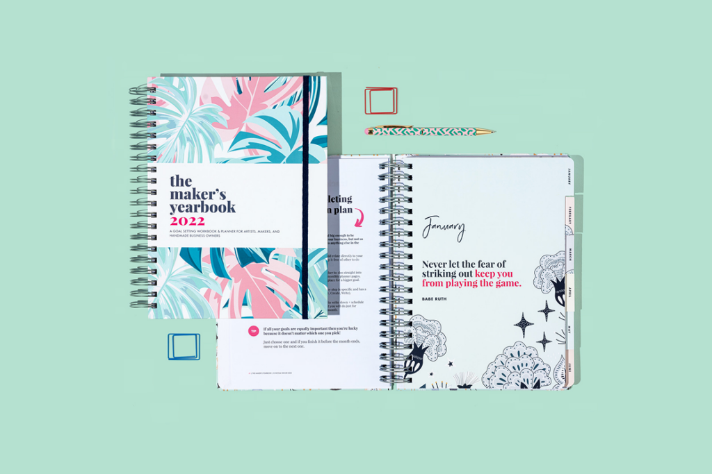 the makers yearbook 2022 ringbound notebook by bookblock with custom printed inside pages