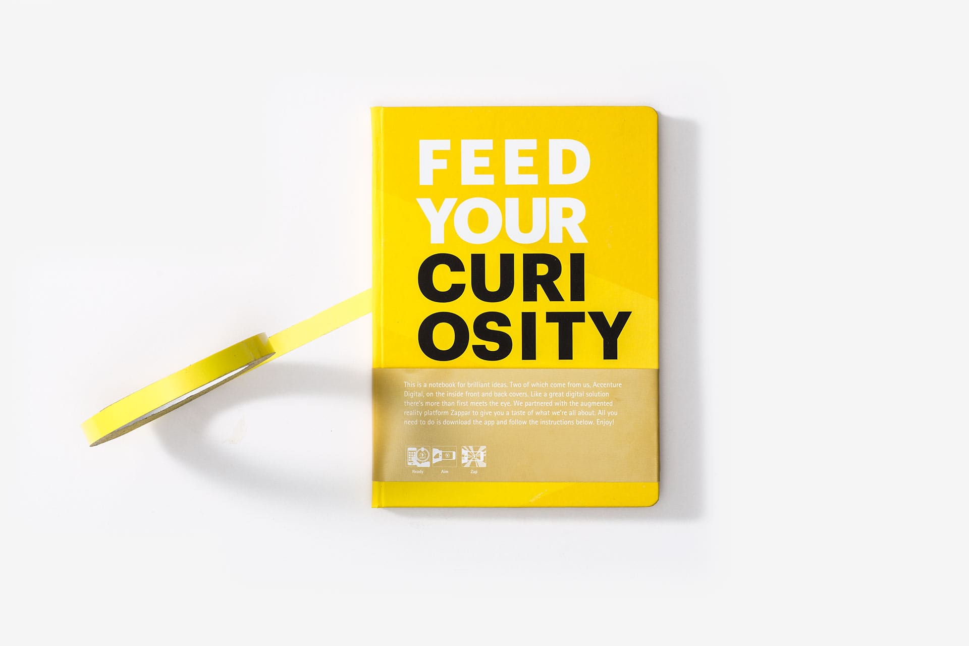 Printed hardcover notebook detail