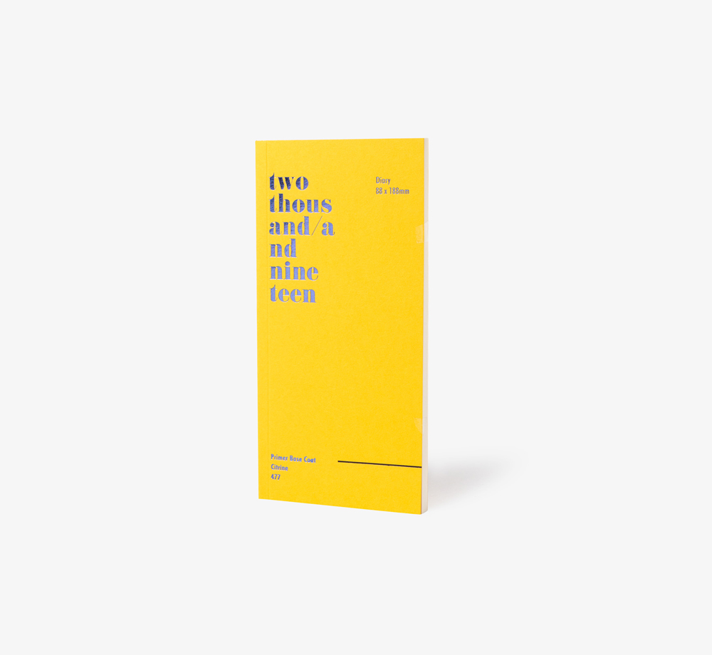 2019 Graphic Slim Line Diary Yellow by BookblockStationery| Bookblock