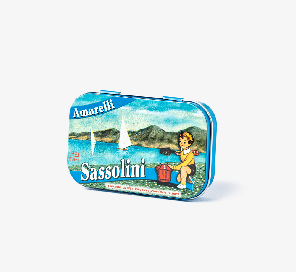 Sassolini Liquorice Pebbles by AmarelliEat & Drink| Bookblock