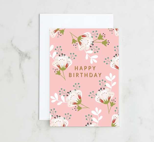 Baby Pink Floral | Bookblock | Cards, Stationery and Gift Boxes