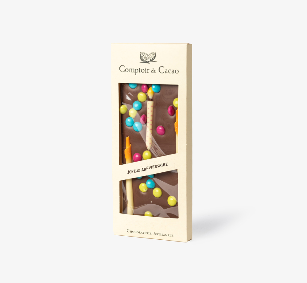 Happy Birthday Milk Chocolate by Comptoir du CacaoCorporate Gifts| Bookblock