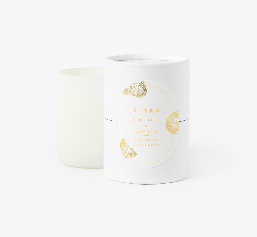 Lime, Basil and Mandarin Candle by Älska - Bookblock Shop Home Lime, Basil and Mandarin Candle by Älska - Bookblock Shop Home
