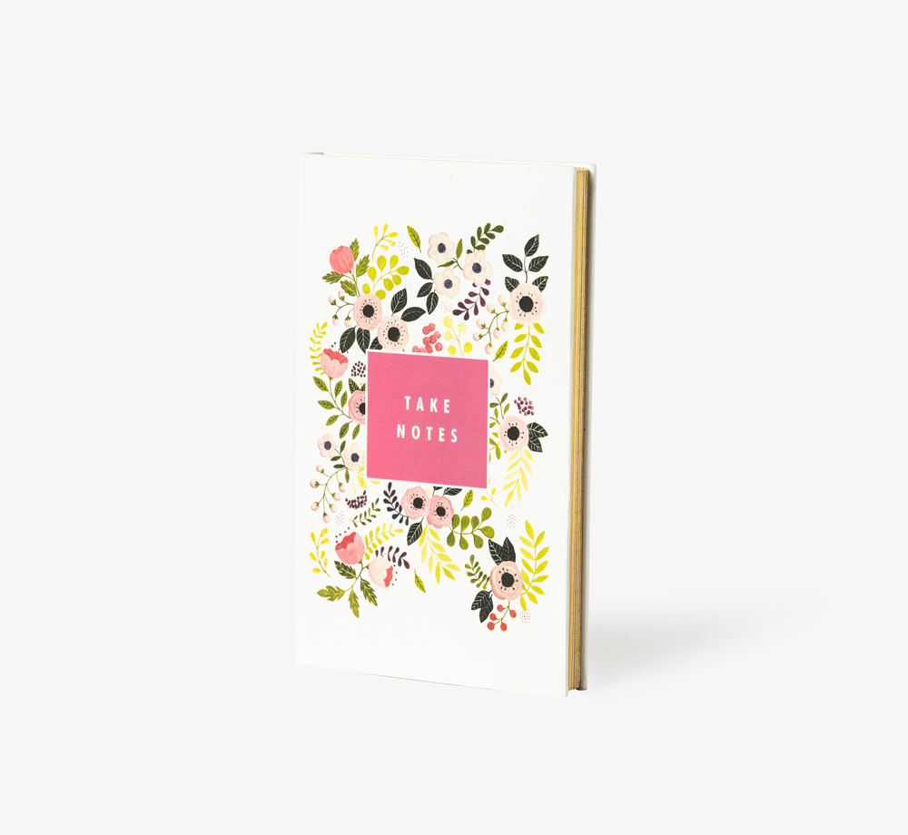 Flower Notes White by BookblockStationery| Bookblock