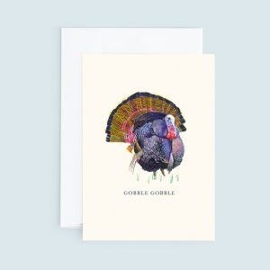 Customisable Christmas greeting card with a Turkey.