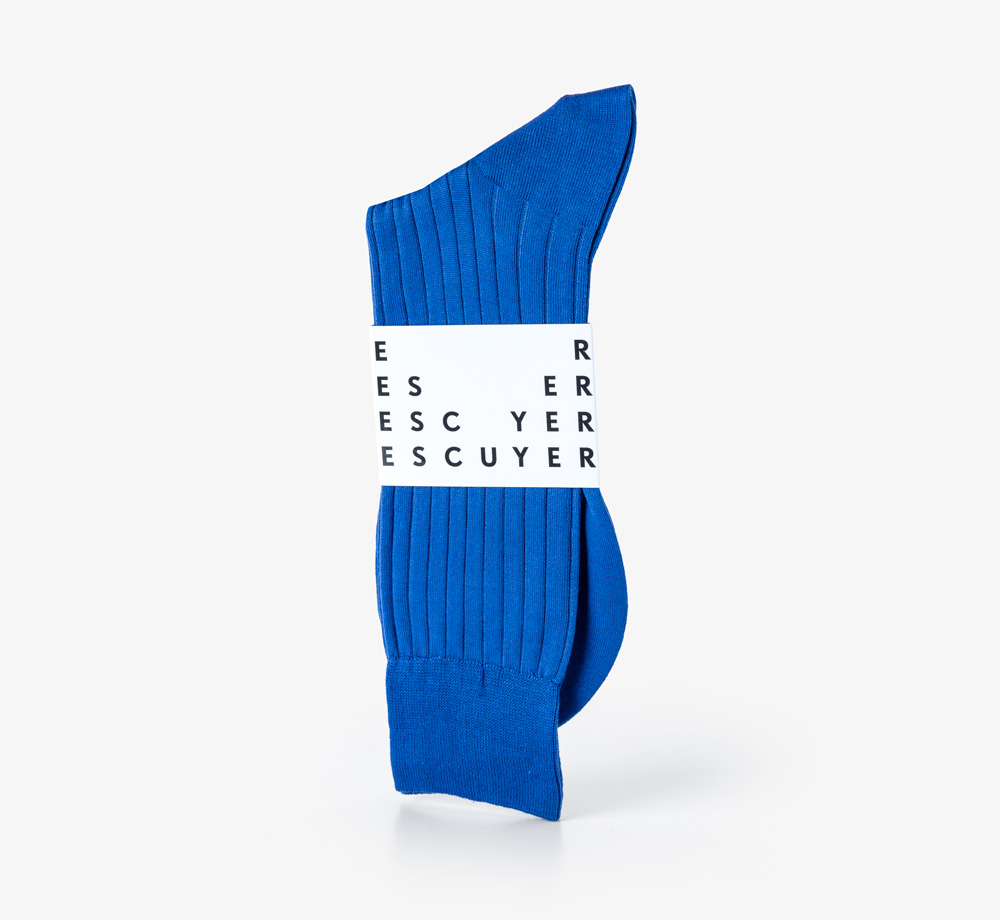 Fil d’Ecosse Strong Blue Socks Size 7-10 by EscuyerMen's| Bookblock