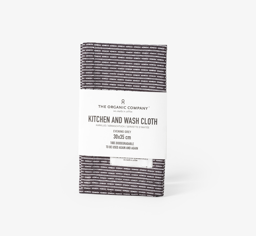 Kitchen & Wash Cloth Evening Grey by The Organic CompanyHome| Bookblock