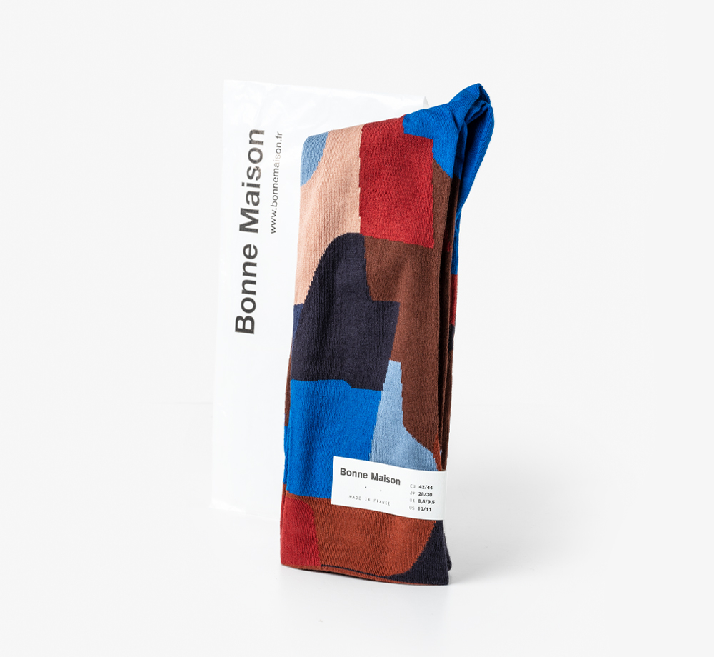 Multico Puzzle Socks Size 8.5-9.5 by Bonne MaisonMen's| Bookblock