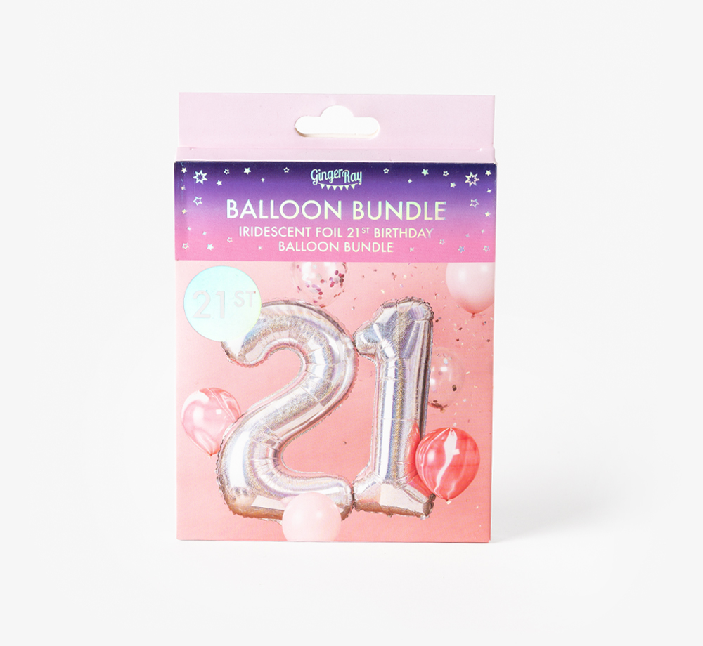 21st Birthday Metallic Balloon Bundle by Ginger RayLifestyle & Games| Bookblock
