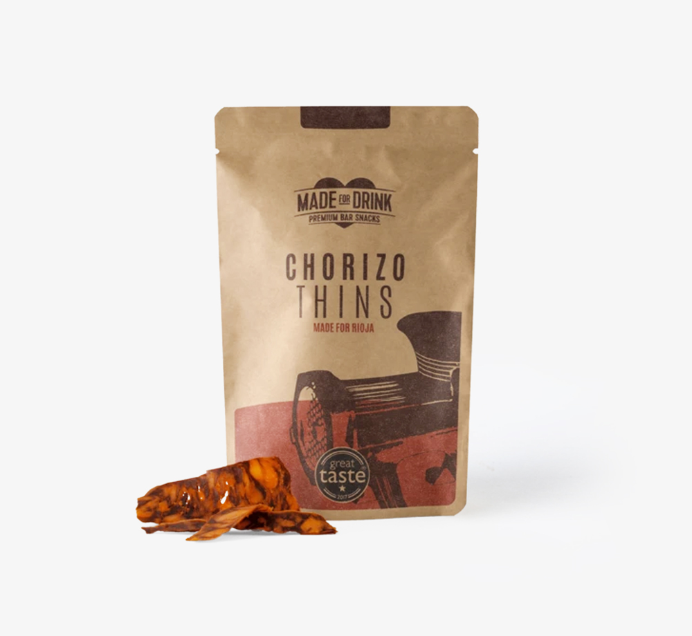 Chorizo Thins by Made For DrinkEat & Drink| Bookblock