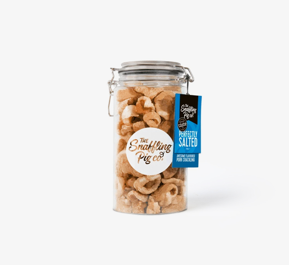 Perfectly Salted Pork Scratchings 275g by Snaffling PigEat & Drink| Bookblock