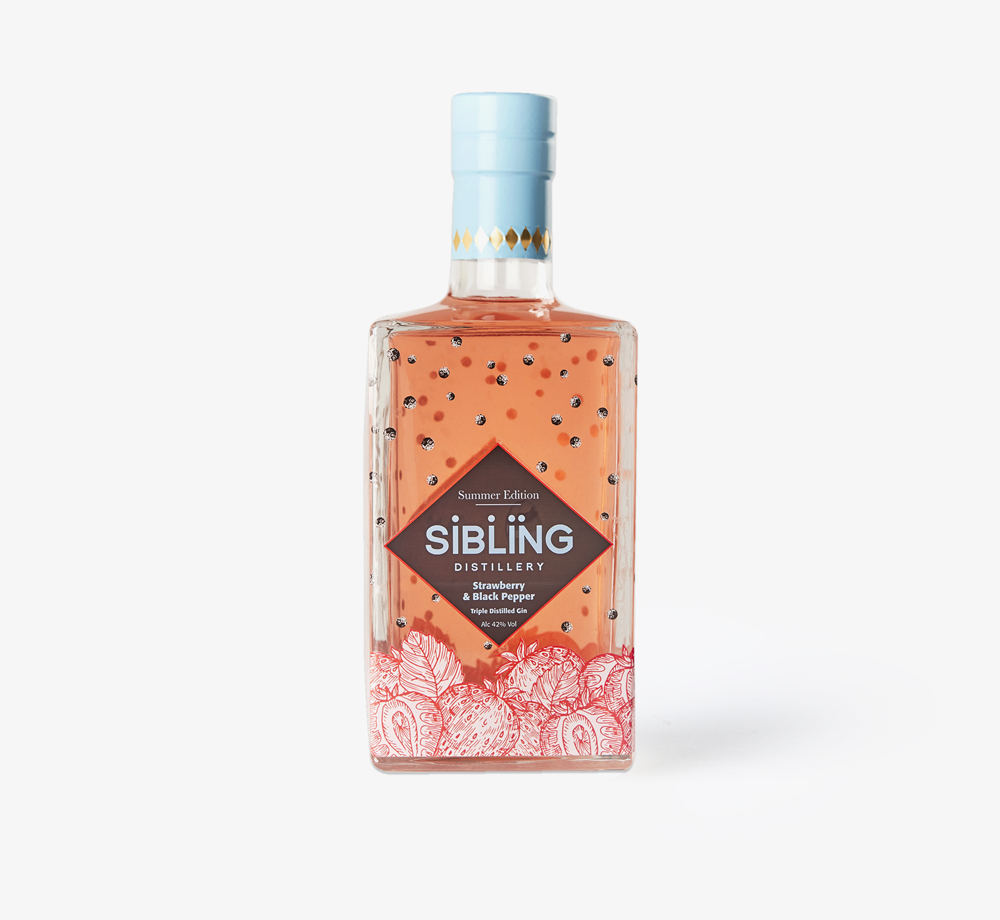 Summer Strawberry and Black Pepper Gin 70cl by Sibling DistilleryEat & Drink| Bookblock