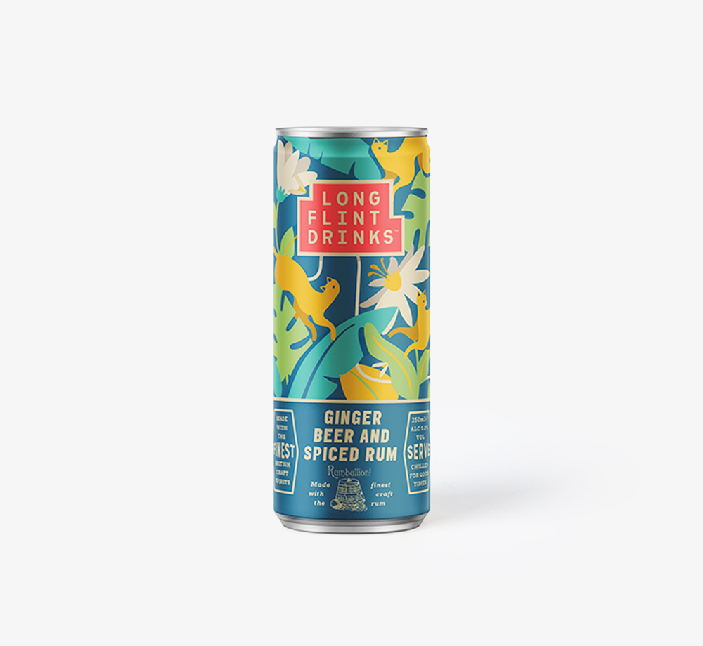 Ginger & Spiced Rum Fuego 25cl Can by LongflintEat & Drink| Bookblock