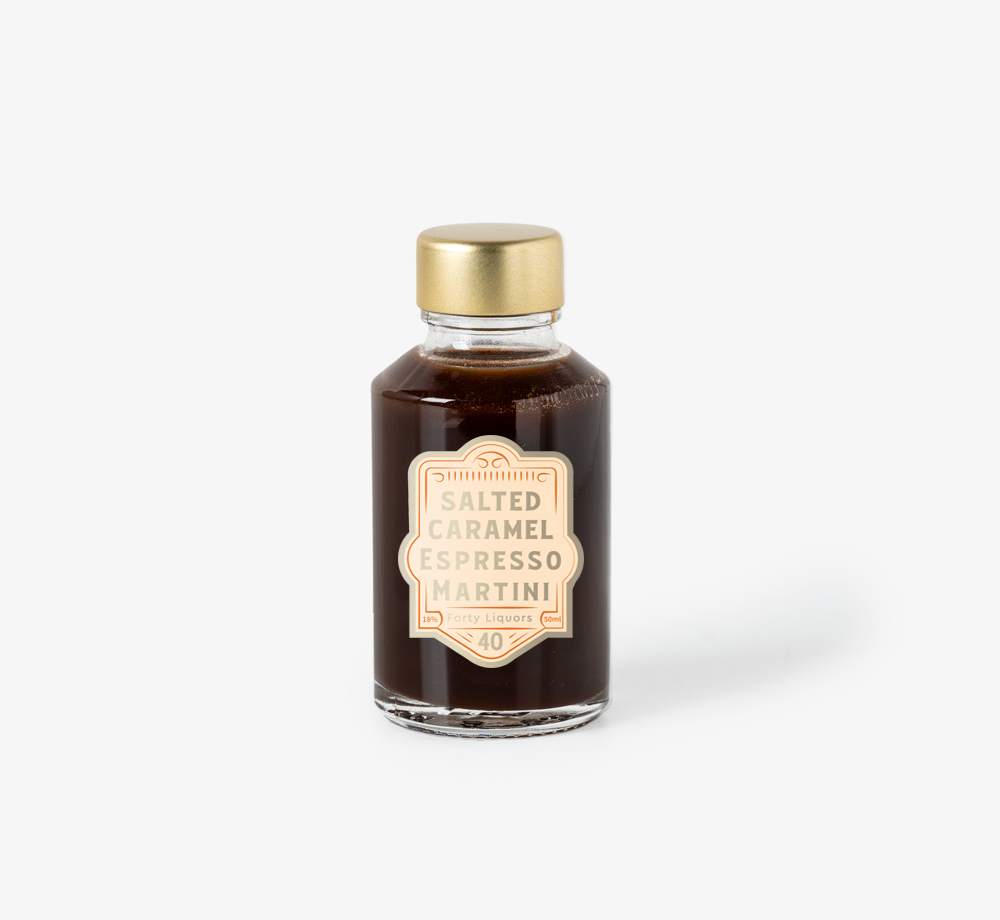 Salted Caramel Espresso Martini 50ml by Forty LiquorsCorporate Gifts| Bookblock