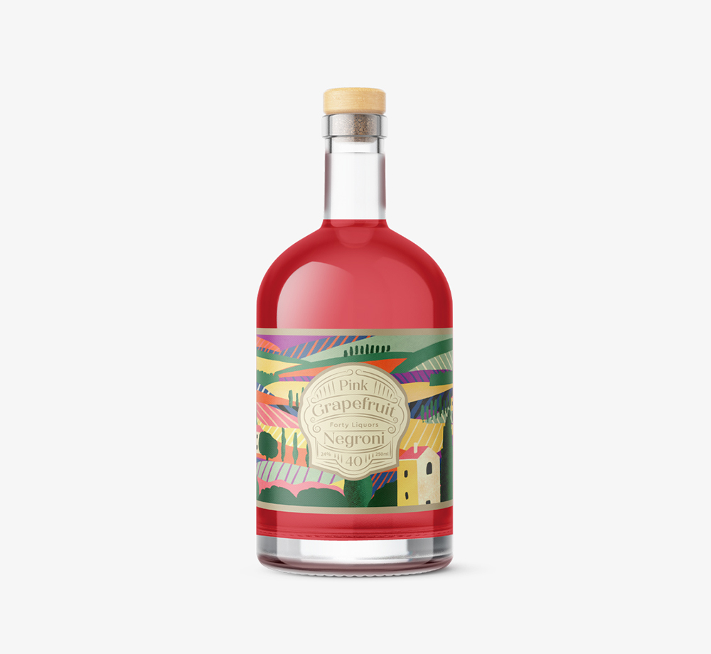 Grapefruit Negroni 20cl by Forty LiquorsCorporate Gifts| Bookblock