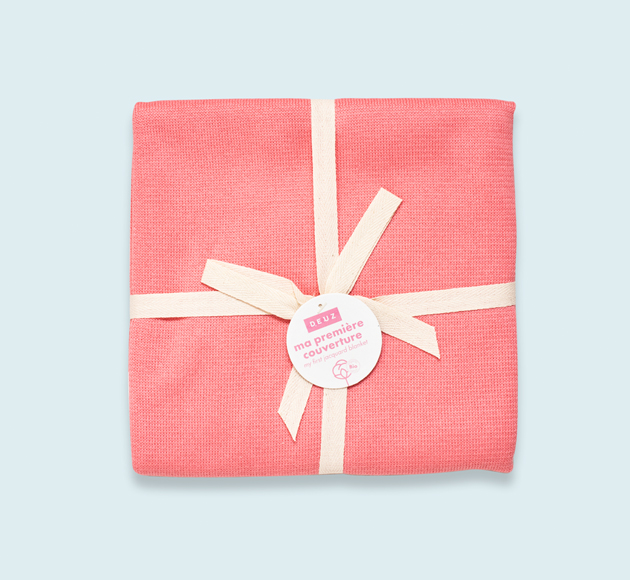 My First Blanket in Pink Organic Cotton by DeuzBaby & Kids| Bookblock