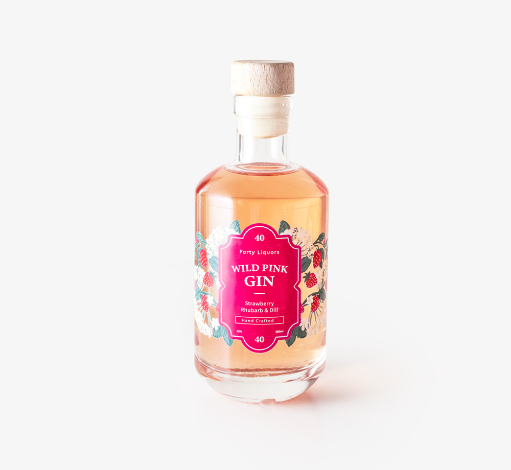 Wild Pink Gin 20cl by Forty LiquorsCorporate Gifts| Bookblock