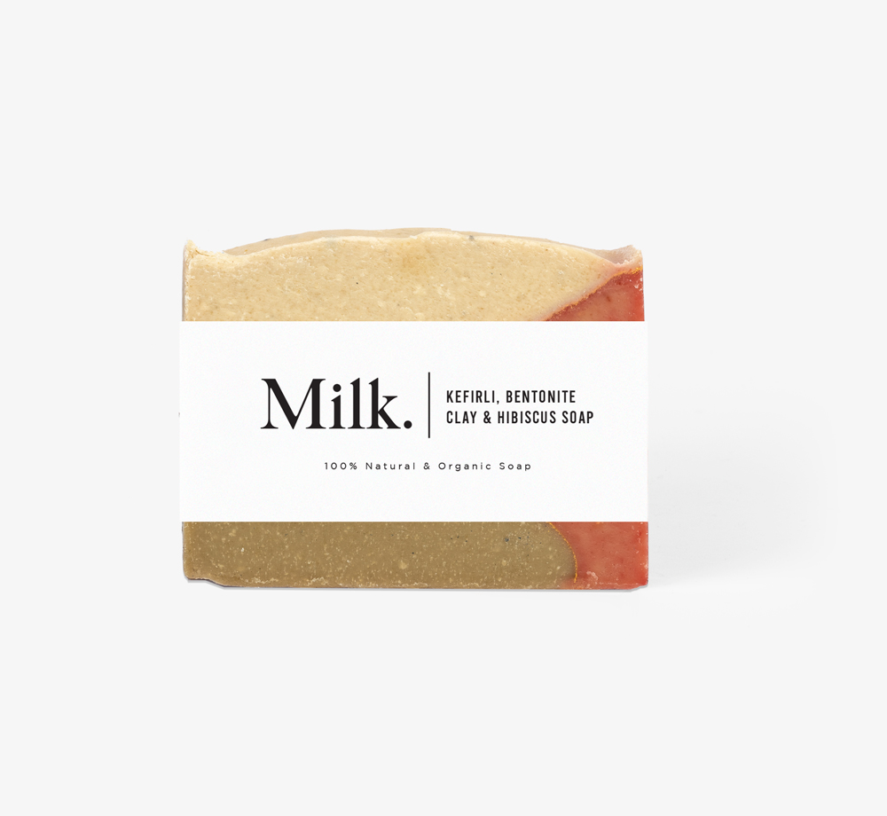 Kefirli, Bentonite Clay and Hibiscus Natural Handmade Soap by MilkCorporate Gifts| Bookblock