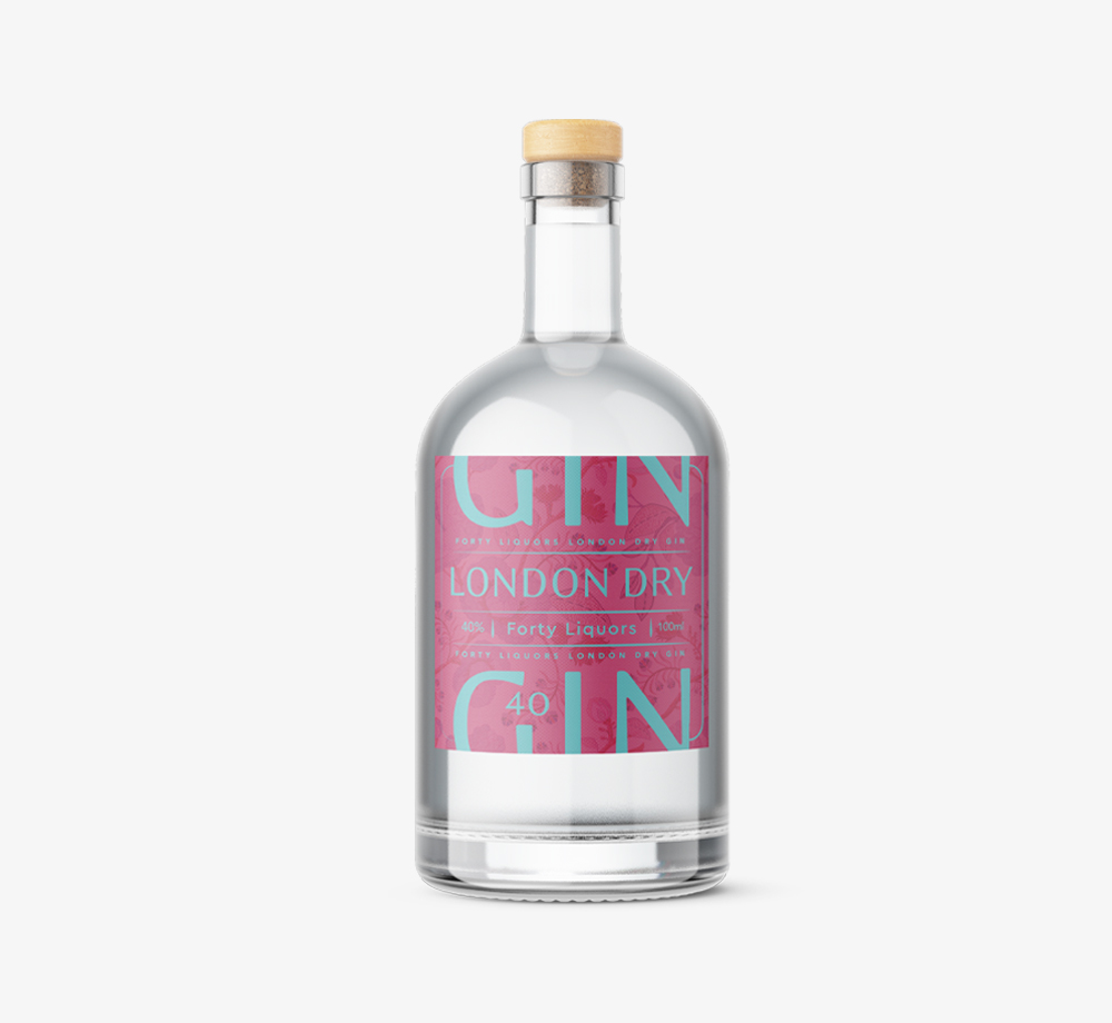 London Dry Gin 100ml by Forty LiquorsCorporate Gifts| Bookblock