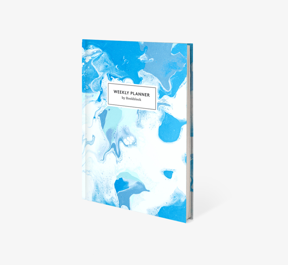 Blue Oil Paint A5 Weekly Planner by BookblockStationery| Bookblock