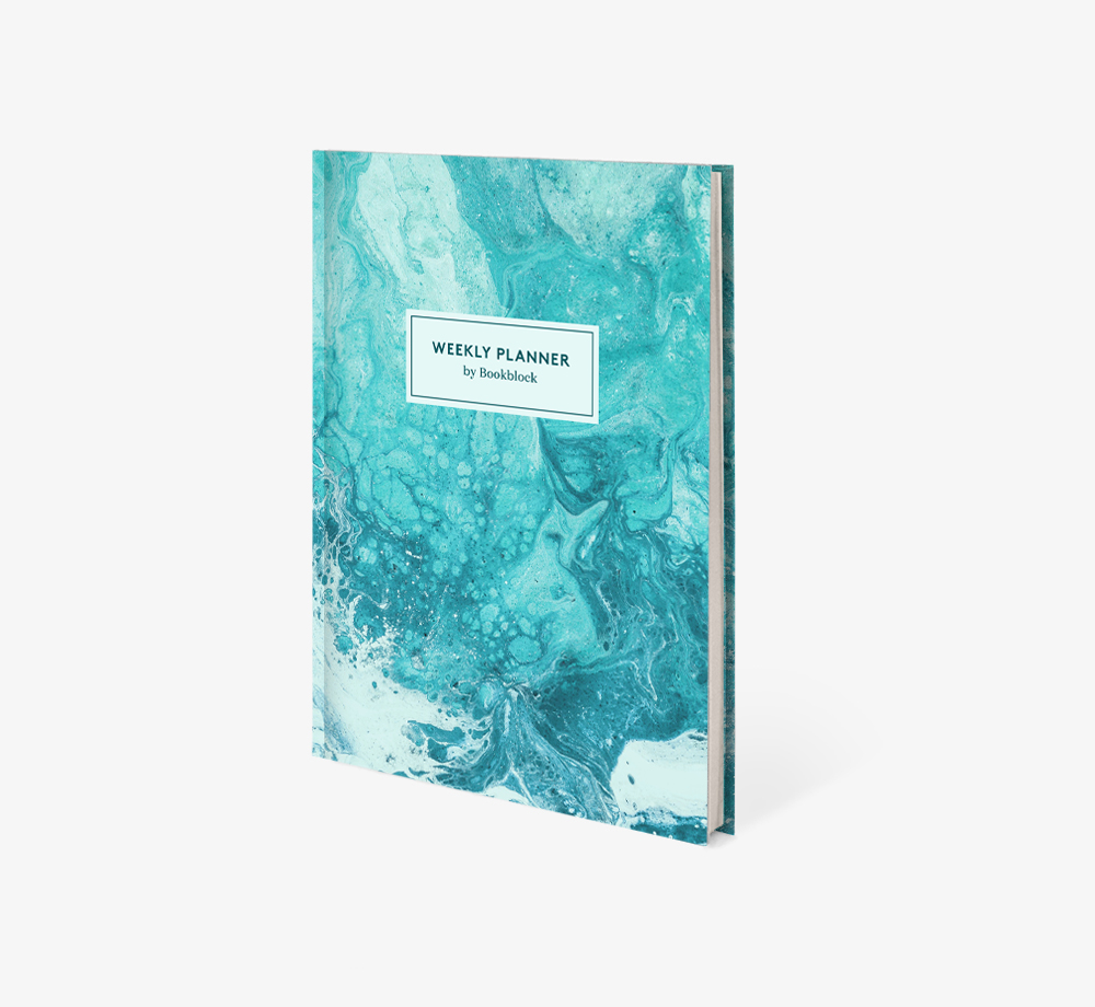 Turquoise Marble A5 Weekly Planner by BookblockStationery| Bookblock