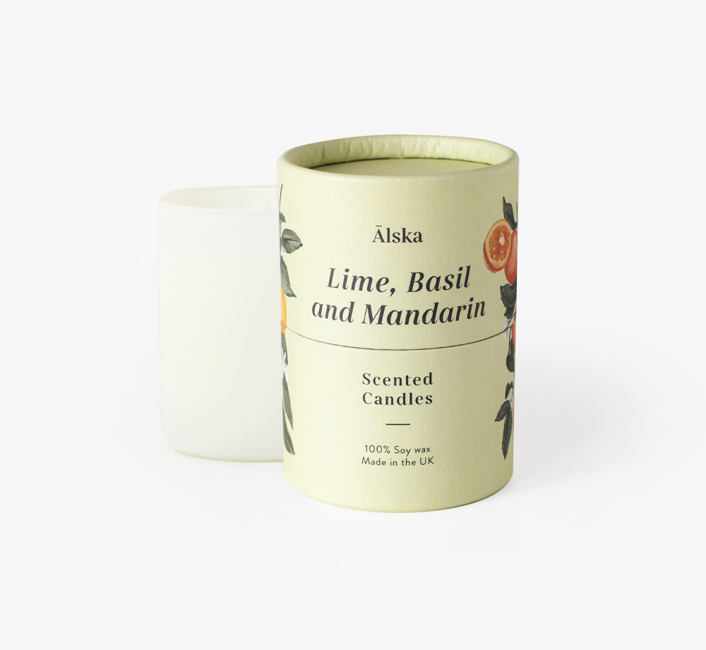 Lime, Basil and Mandarin Candle by ÄlskaCorporate Gifts| Bookblock