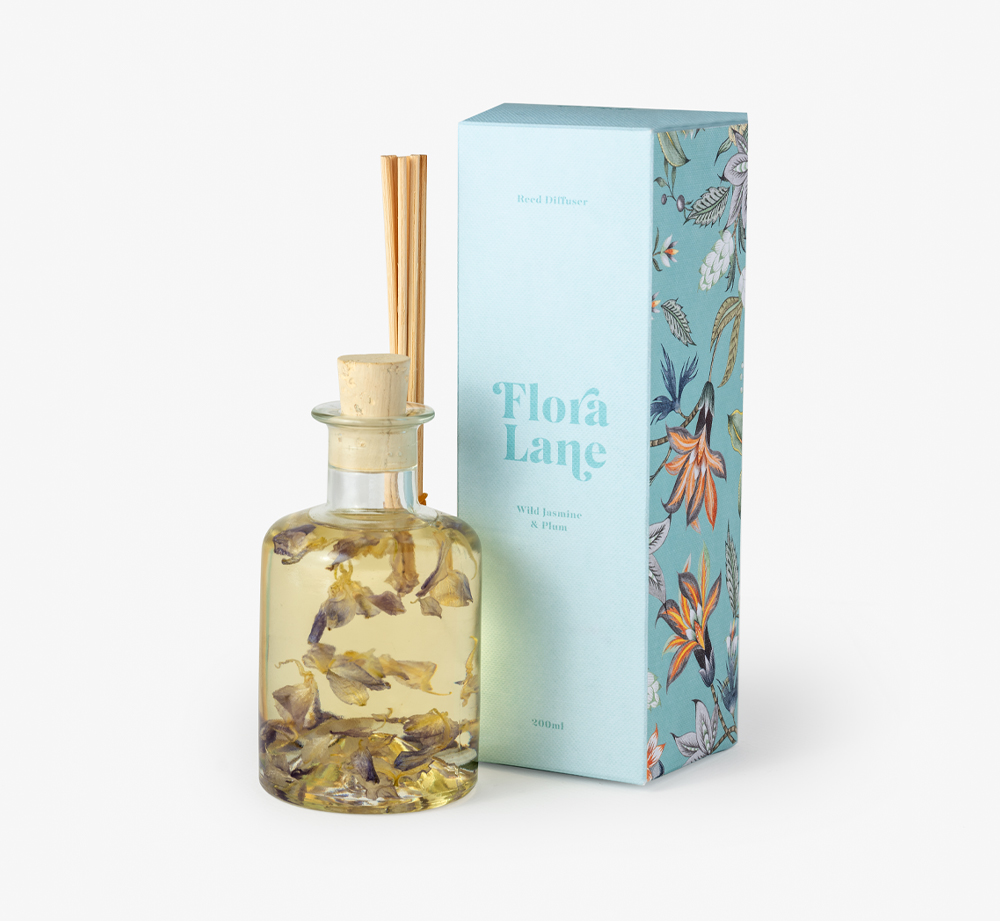 Wild Jasmine & Plum Reed Diffuser by Flora LaneCorporate Gifts| Bookblock
