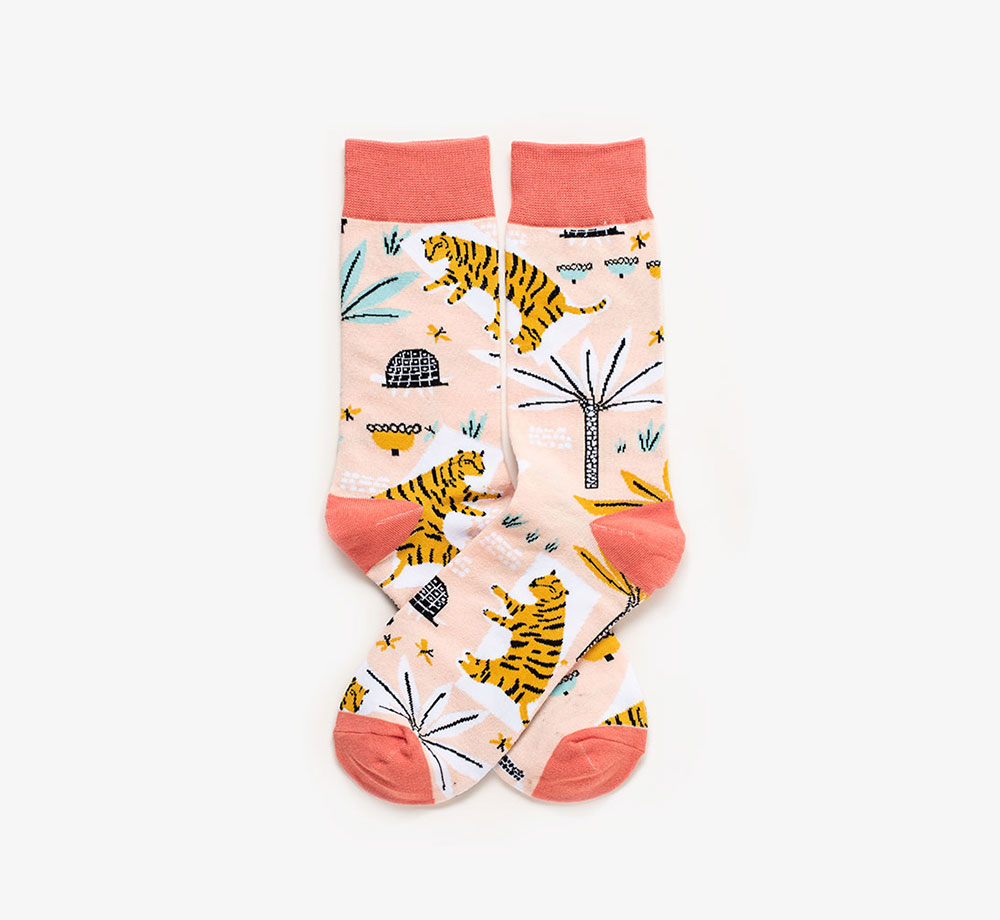 Pink Tiger Socks by BookblockHome| Bookblock