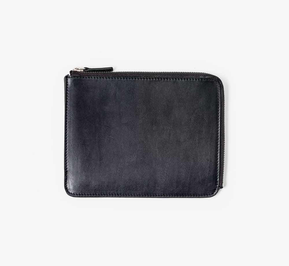 Navy Leather Clutch Bag by BookblockLeather| Bookblock