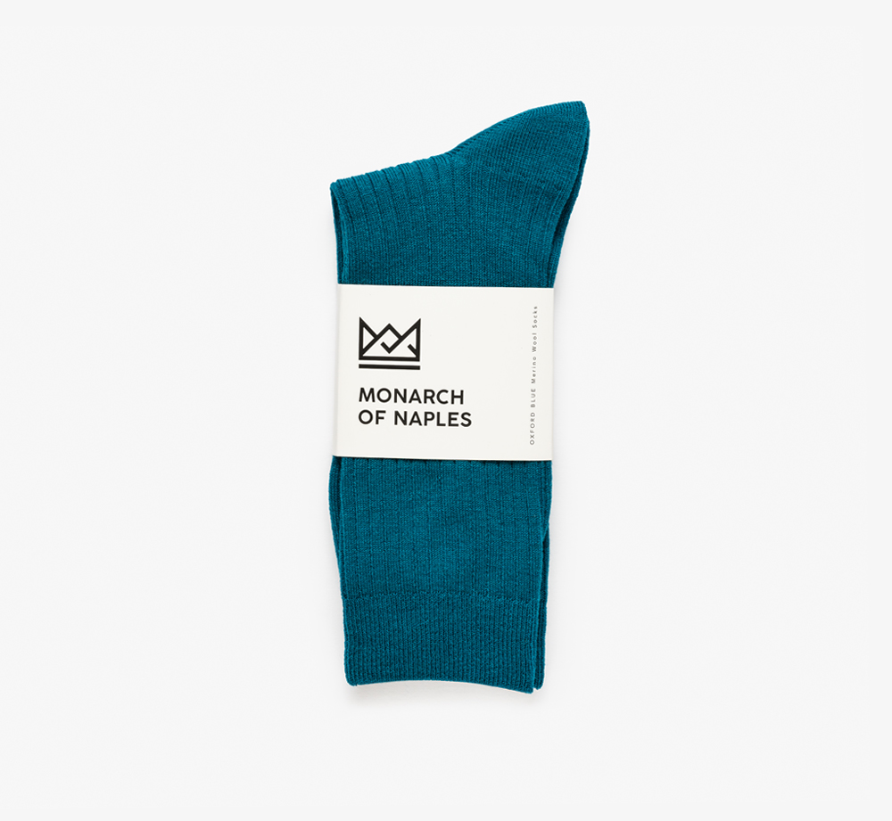Oxford Blue Merino Wool Socks by Monarch of NaplesCorporate Gifts| Bookblock