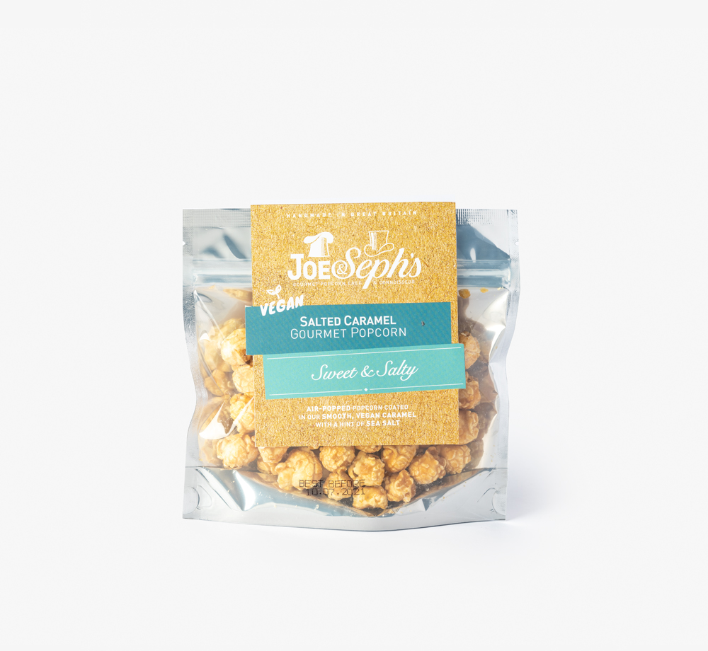 Vegan Salted Caramel Popcorn 32g by Joe & Seph'sCorporate Gifts| Bookblock