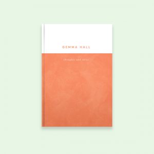 White And Coral Personalised Journal Notebook