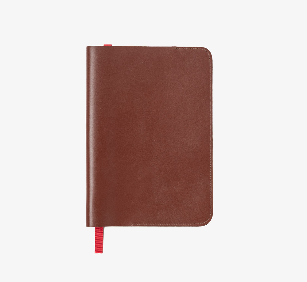 A5 Brown Leather Workbook Holder by BookblockLeather| Bookblock