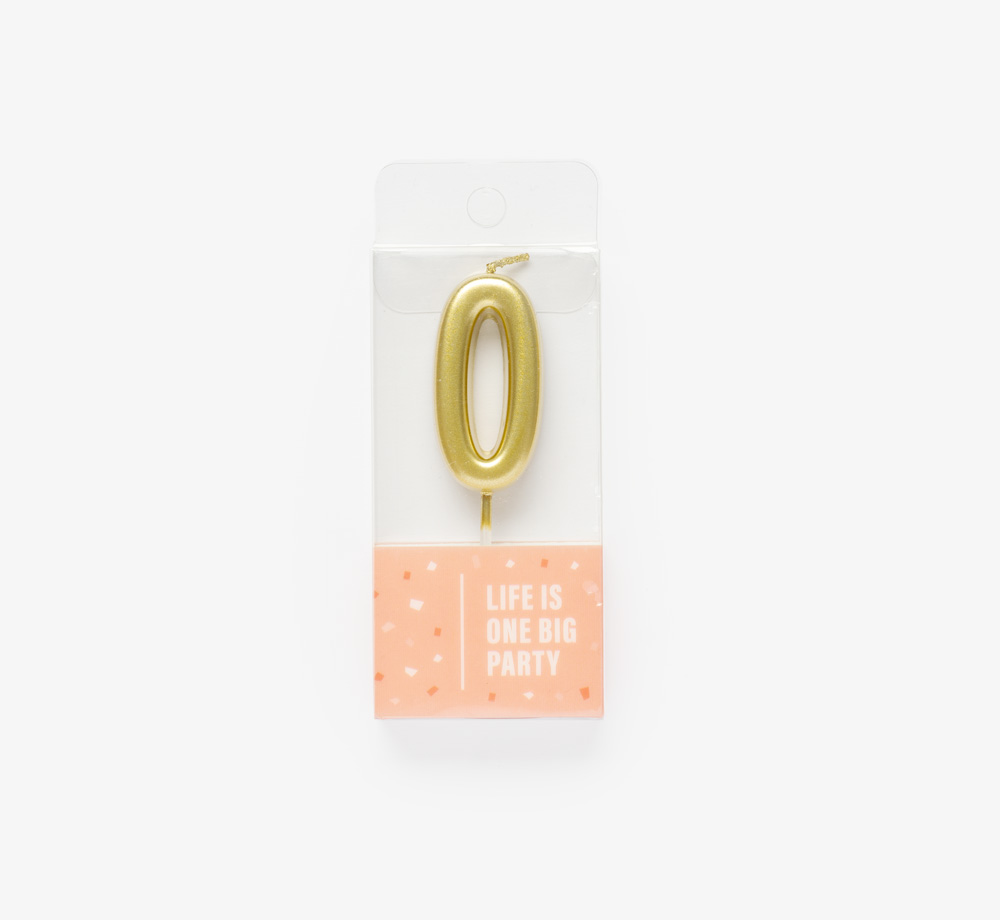 Gold Candle ‘0’ by Life Is One Big PartyLifestyle & Games| Bookblock
