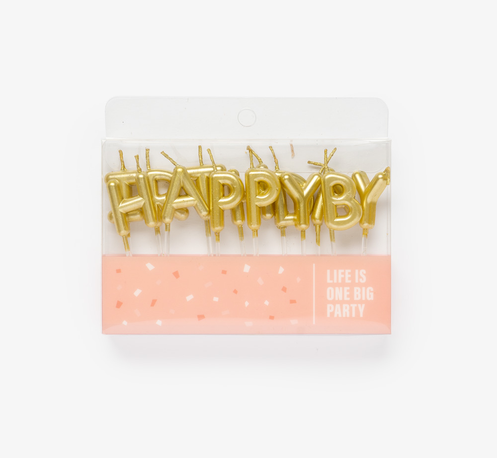 Happy Birthday Gold Candle by Life Is One Big PartyLifestyle & Games| Bookblock