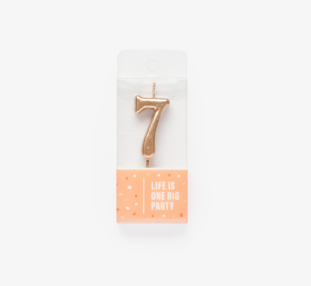 Rose Gold Candle ‘7’ by Life Is One Big PartyLifestyle & Games| Bookblock