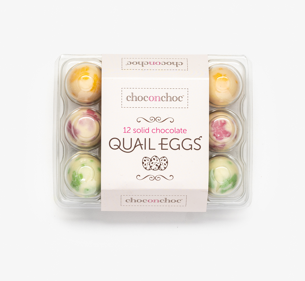 12 White Chocolate Quail Eggs by Choc On ChocEat & Drink| Bookblock