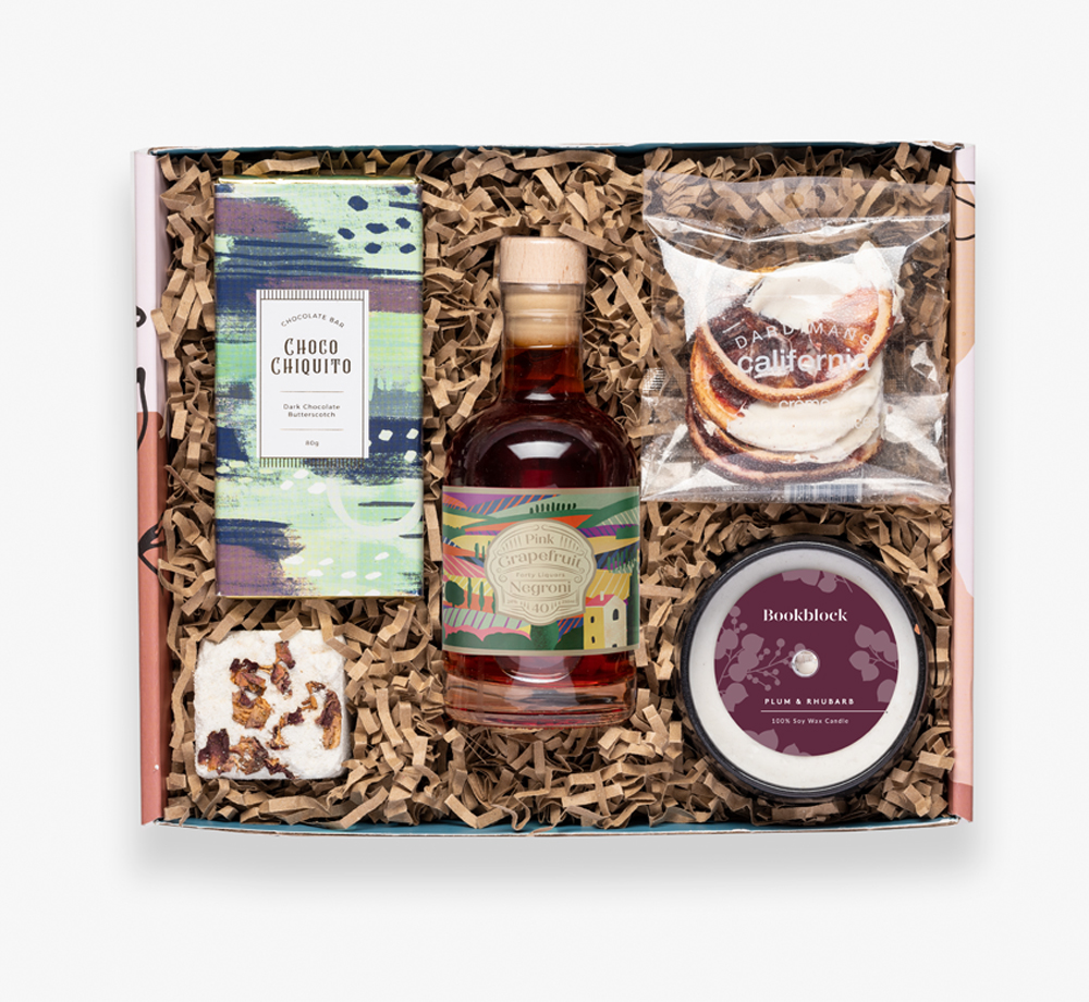 Cocktail, Chocolate & Candle Gift Box by BookblockGift Box| Bookblock