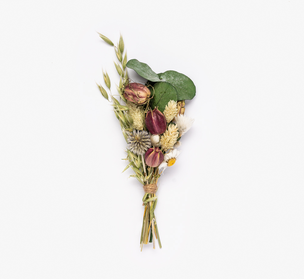 Nigella Small Dried Flower Arrangement by Bookblock FloristsCorporate Gifts| Bookblock
