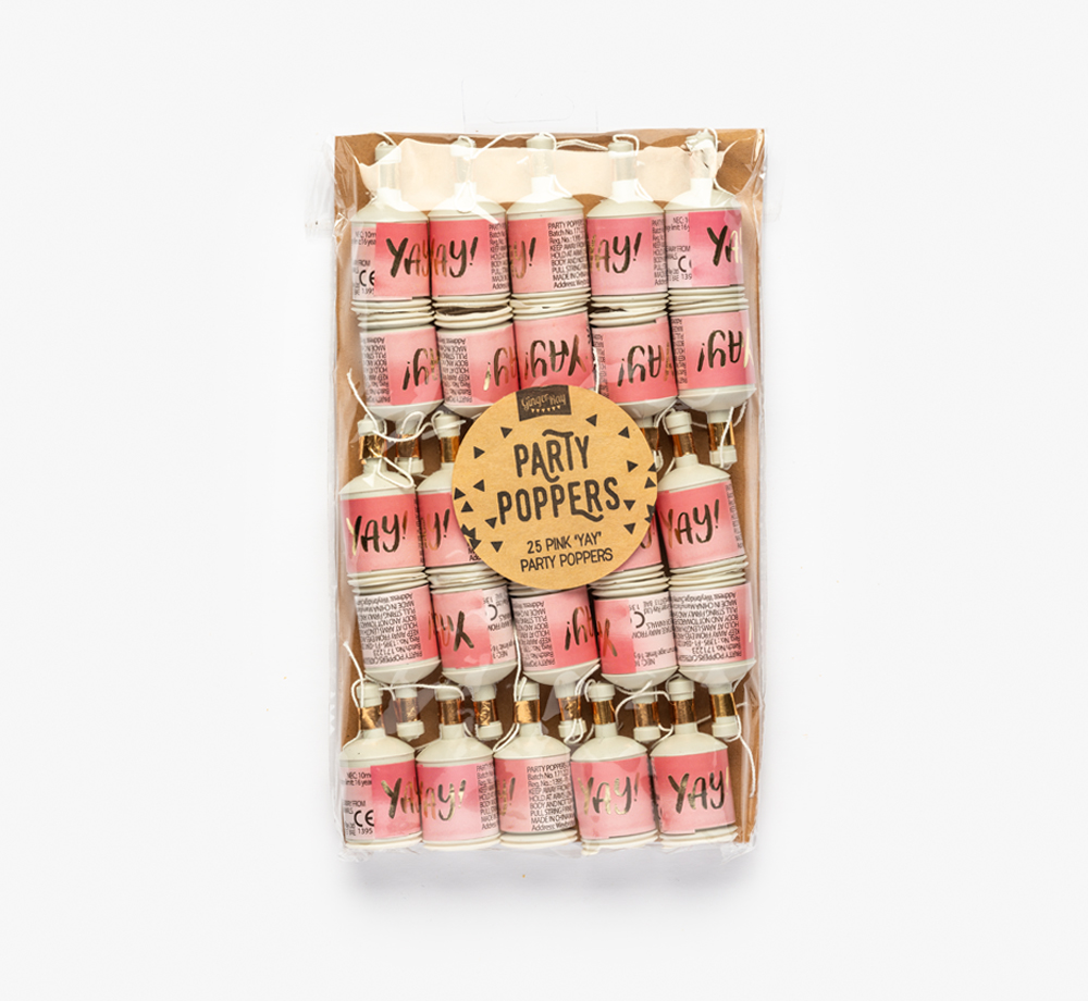 Pink Ombre Yay! Party Poppers by Ginger RayLifestyle & Games| Bookblock