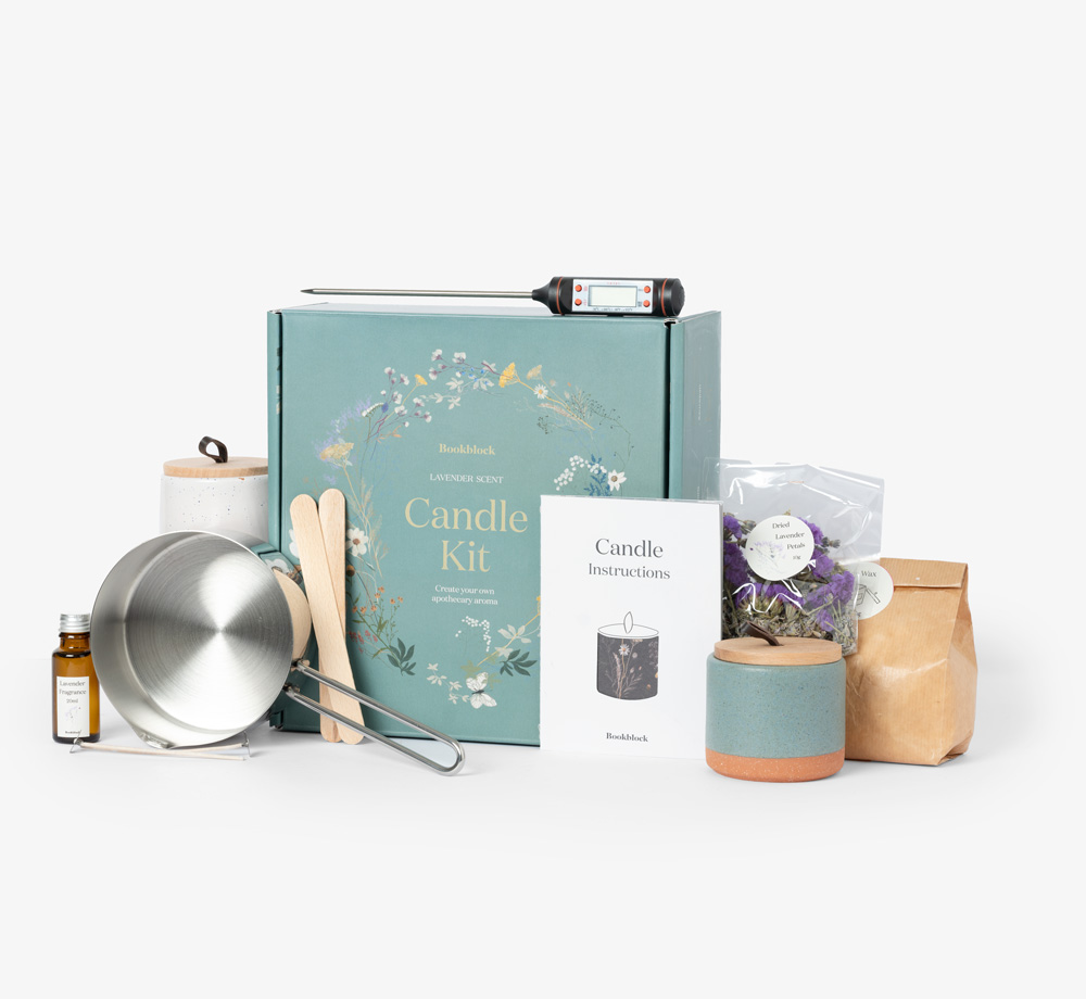 Lavender Scented Candle Making Kit by BookblockGift Box| Bookblock