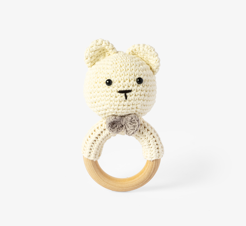 Crochet Rattle – Bear by Bookblock PetitCorporate Gifts| Bookblock
