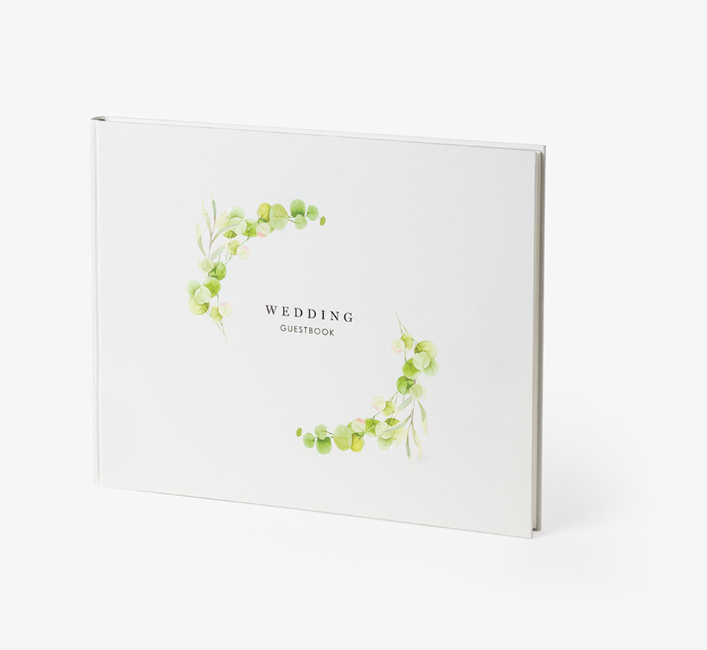 Eucalyptus Wedding Guest Book by BookblockWedding| Bookblock