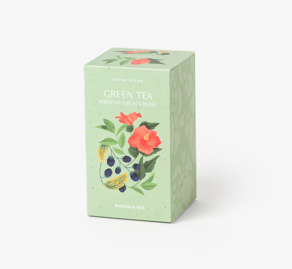 Devon Blend Green Tea with Hibiscus & Blackberry by Bookblock DeliCorporate Gifts| Bookblock